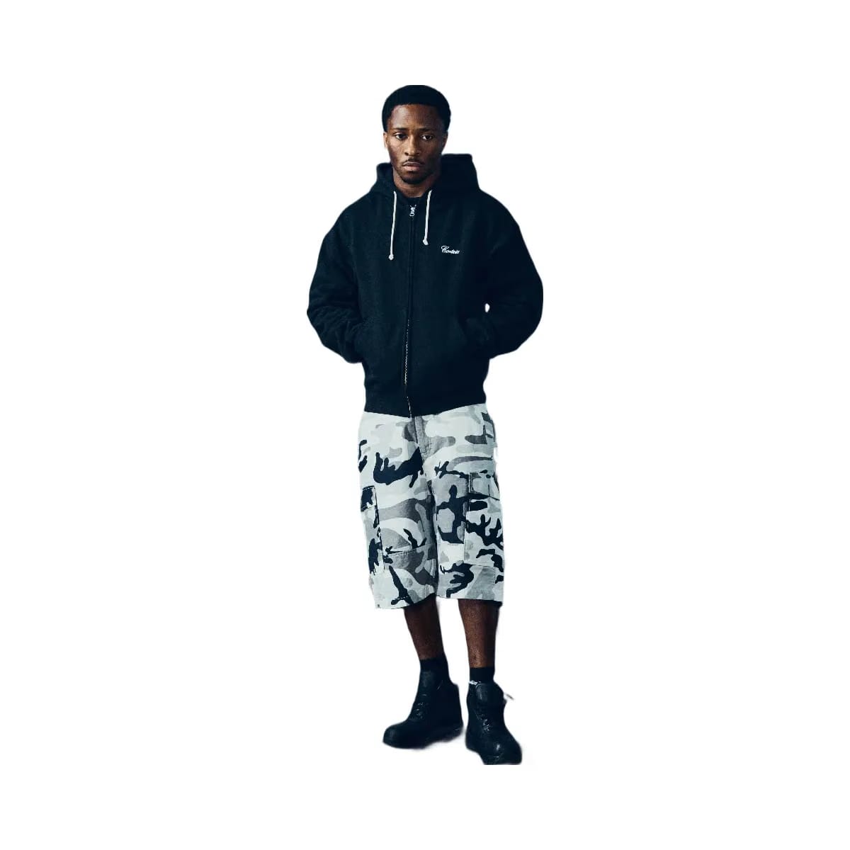 Corteiz Gabriel Moses Zip Hoodie Black