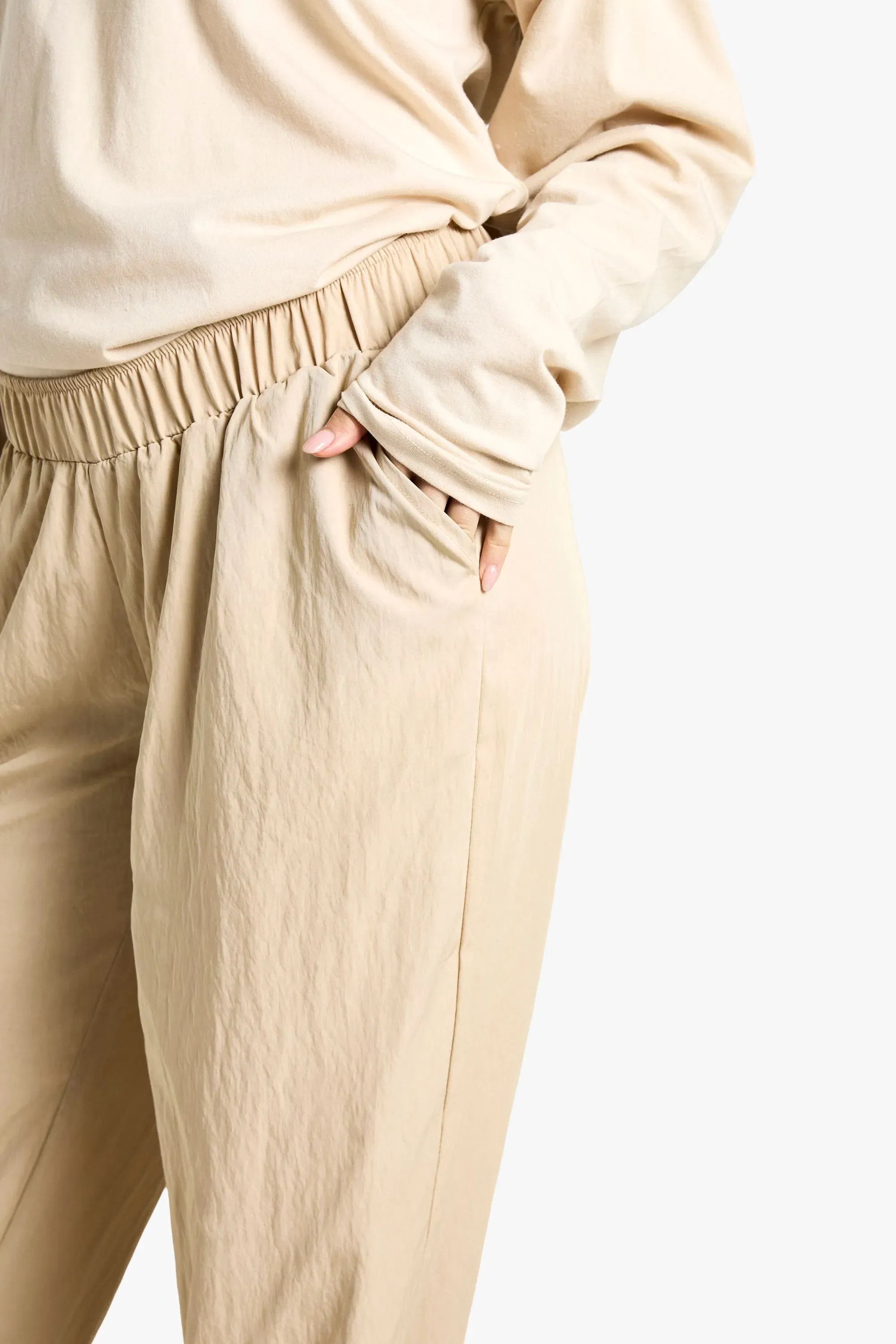 Maternity Nylon Elastic Wide Leg Trouser