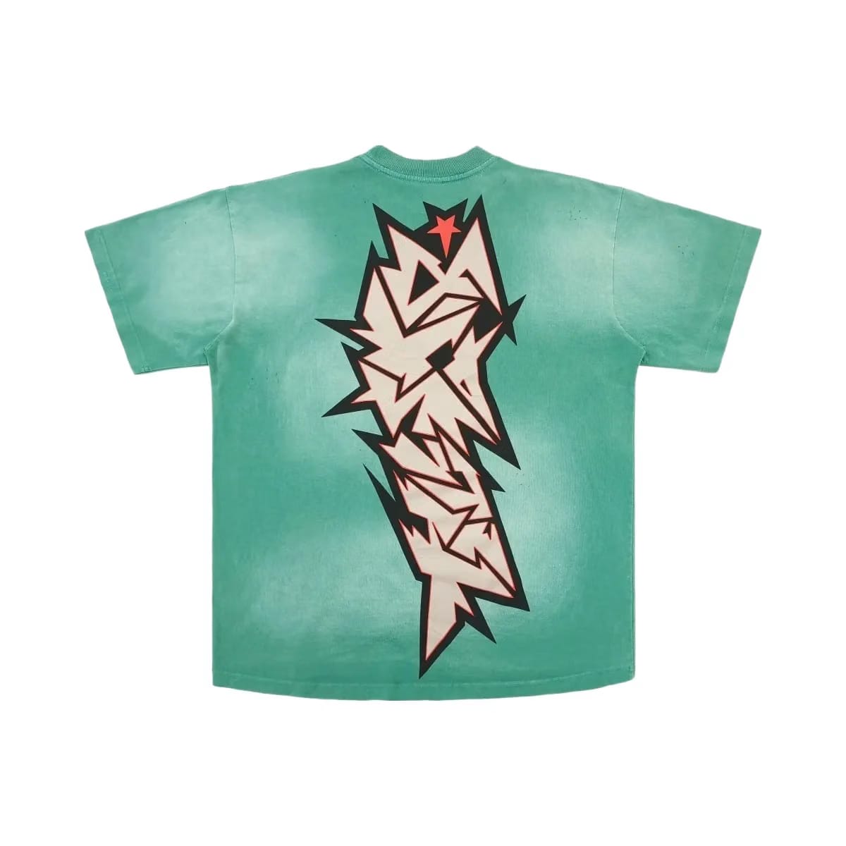 Hellstar Crack Print T-Shirt Green