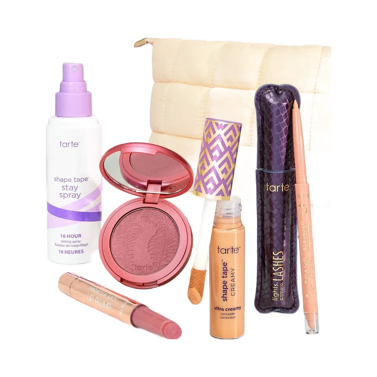 Tarte Tarte Puffy Makeup Bag In Cream