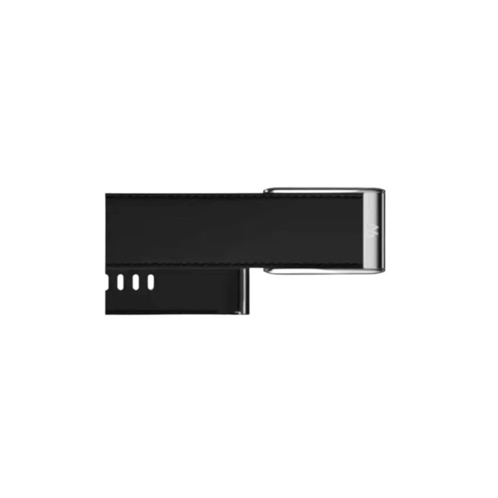 Whoop 5.0 Leatherluxe Straight Black/Cream with Titanium Band (Strap Only)