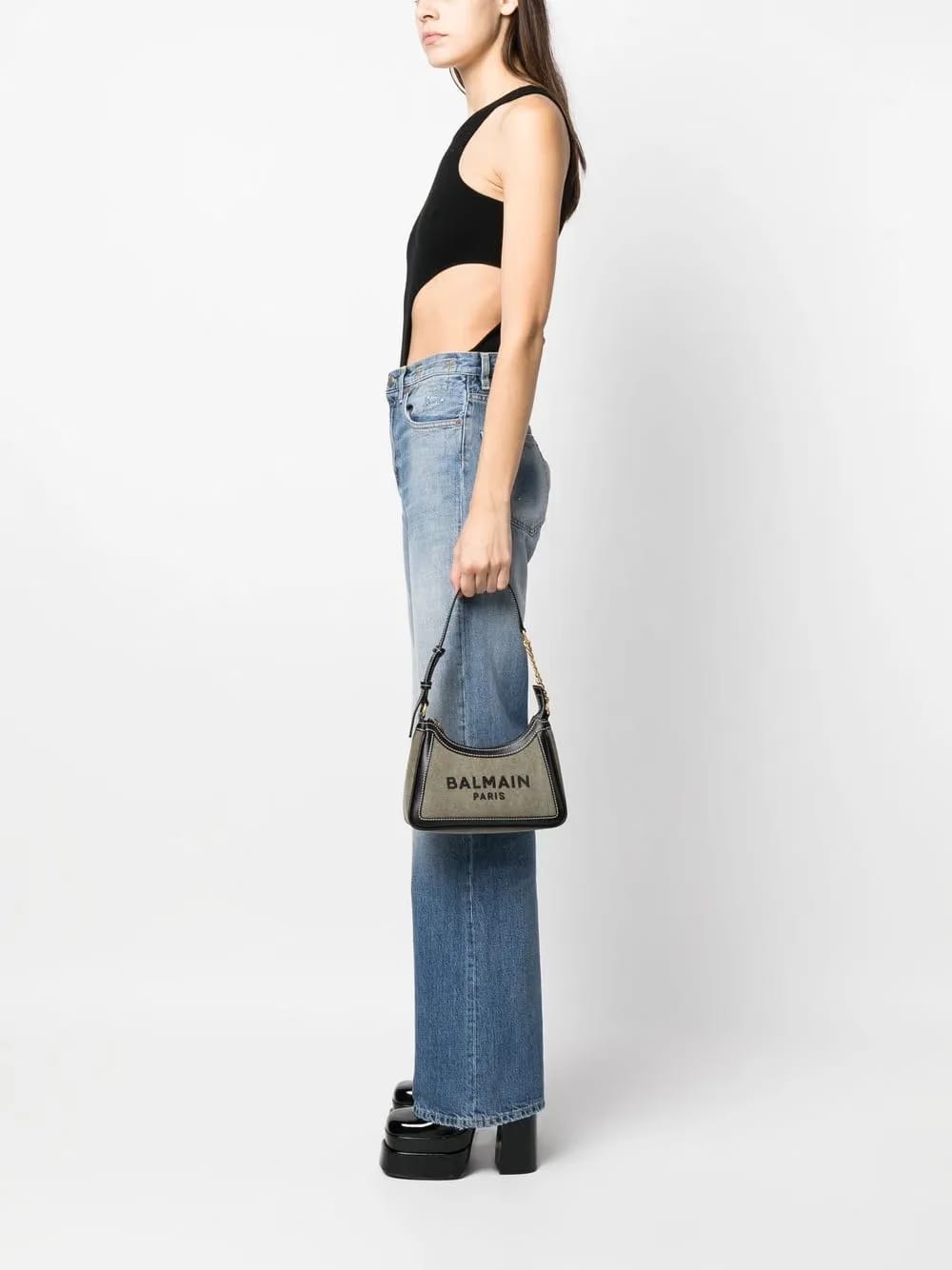 logo-print B-army shoulder bag