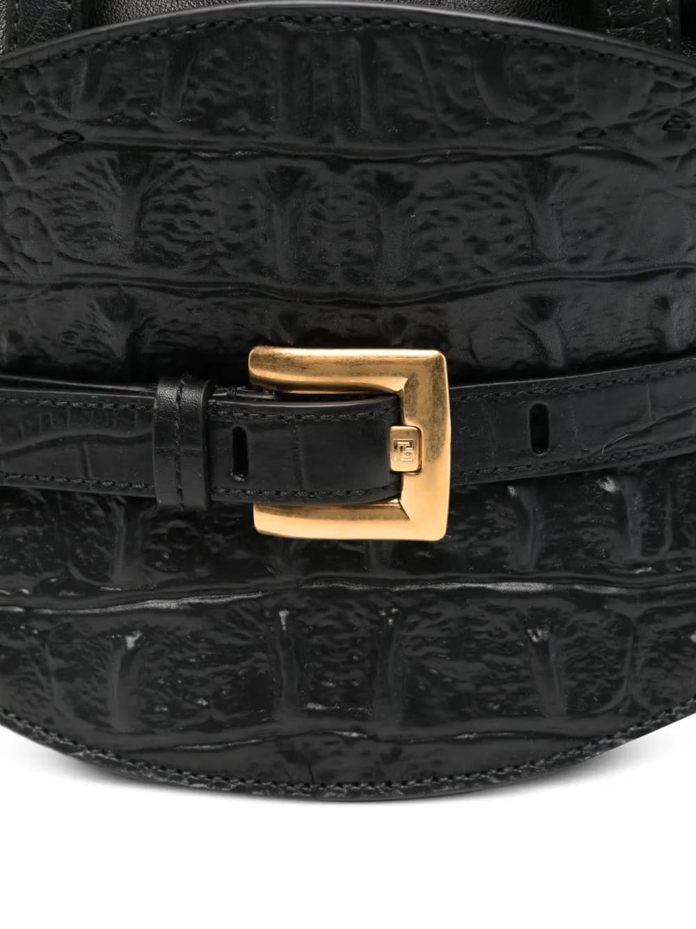 crocodile-effect shoulder bag