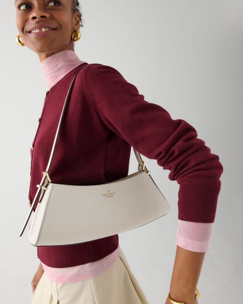 Frankie Textured Patent Leather Small East West Shoulder