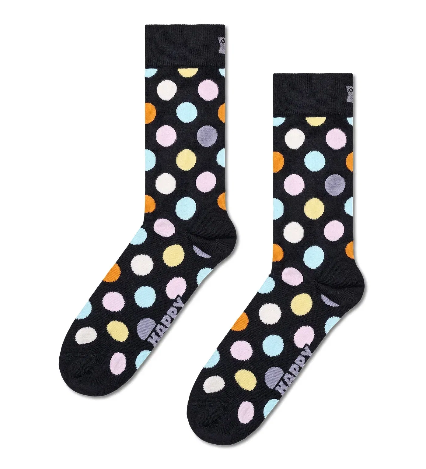 Happy Socks Unisex 2-Pack Classic Big Dot Crew Length Socks for Women and Men