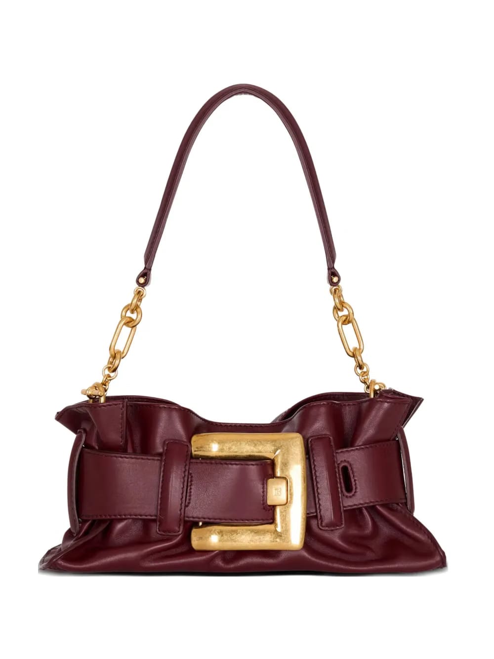 mini Anthem buckle-embellished calfskin-leather clutch bag