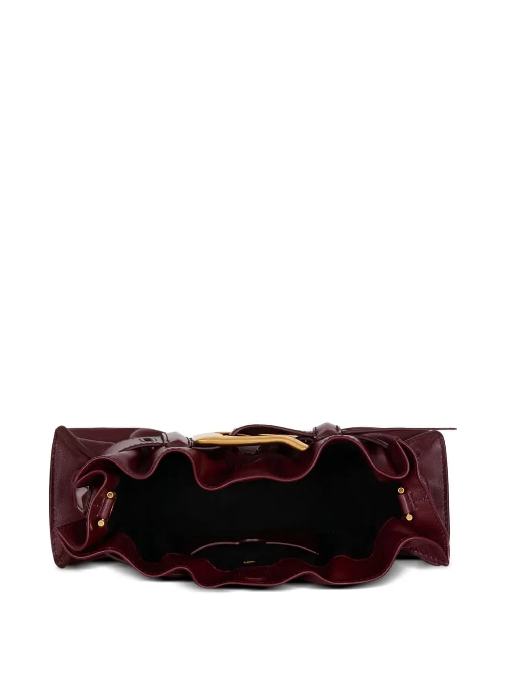 mini Anthem buckle-embellished calfskin-leather clutch bag