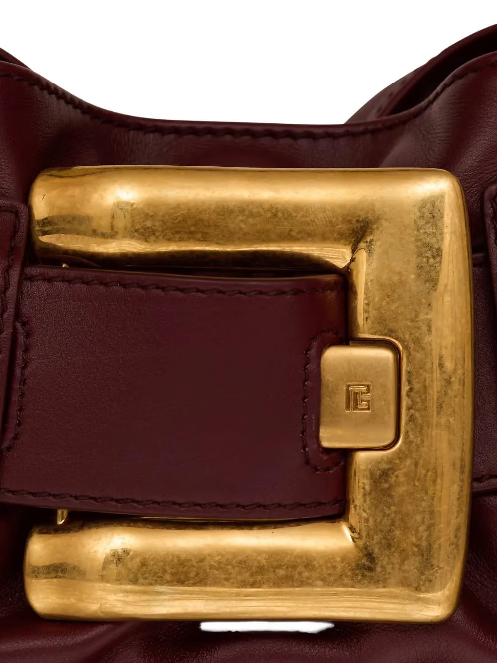 mini Anthem buckle-embellished calfskin-leather clutch bag