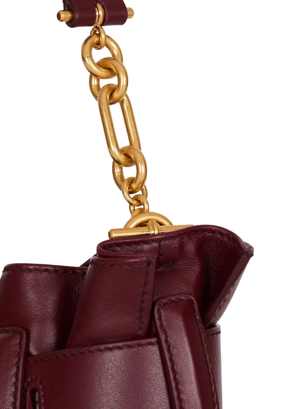 mini Anthem buckle-embellished calfskin-leather clutch bag