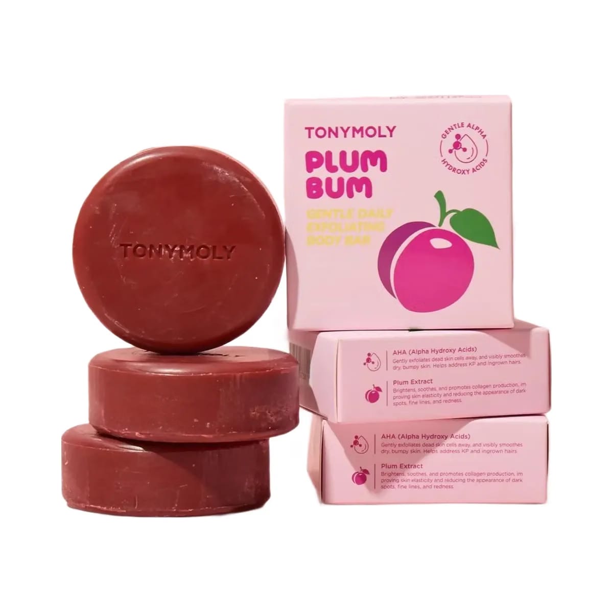 TONYMOLY Plum Bum AHA Body Buffing Bar