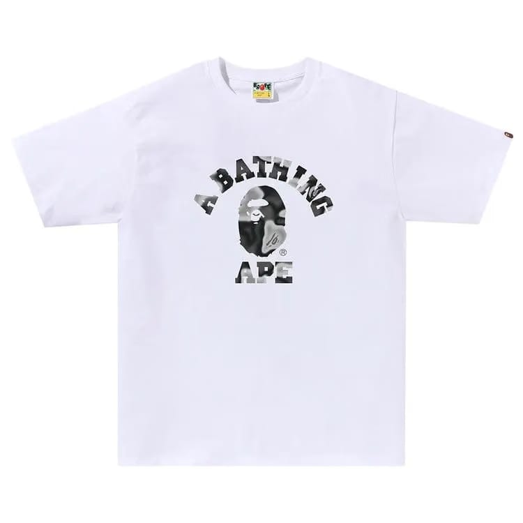 BAPE Digital Camo College T-Shirt - White