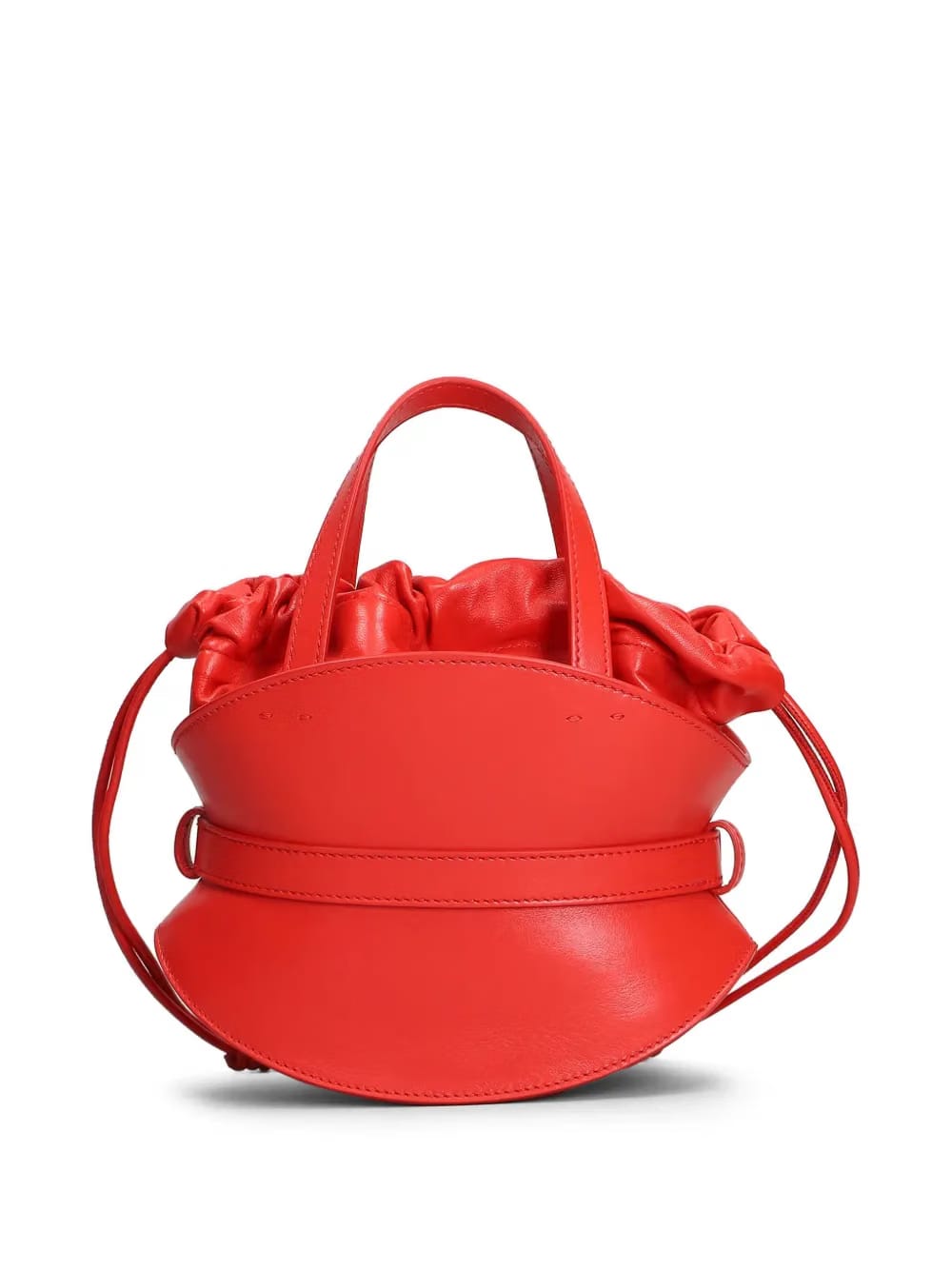 buckled drawstring tote bag