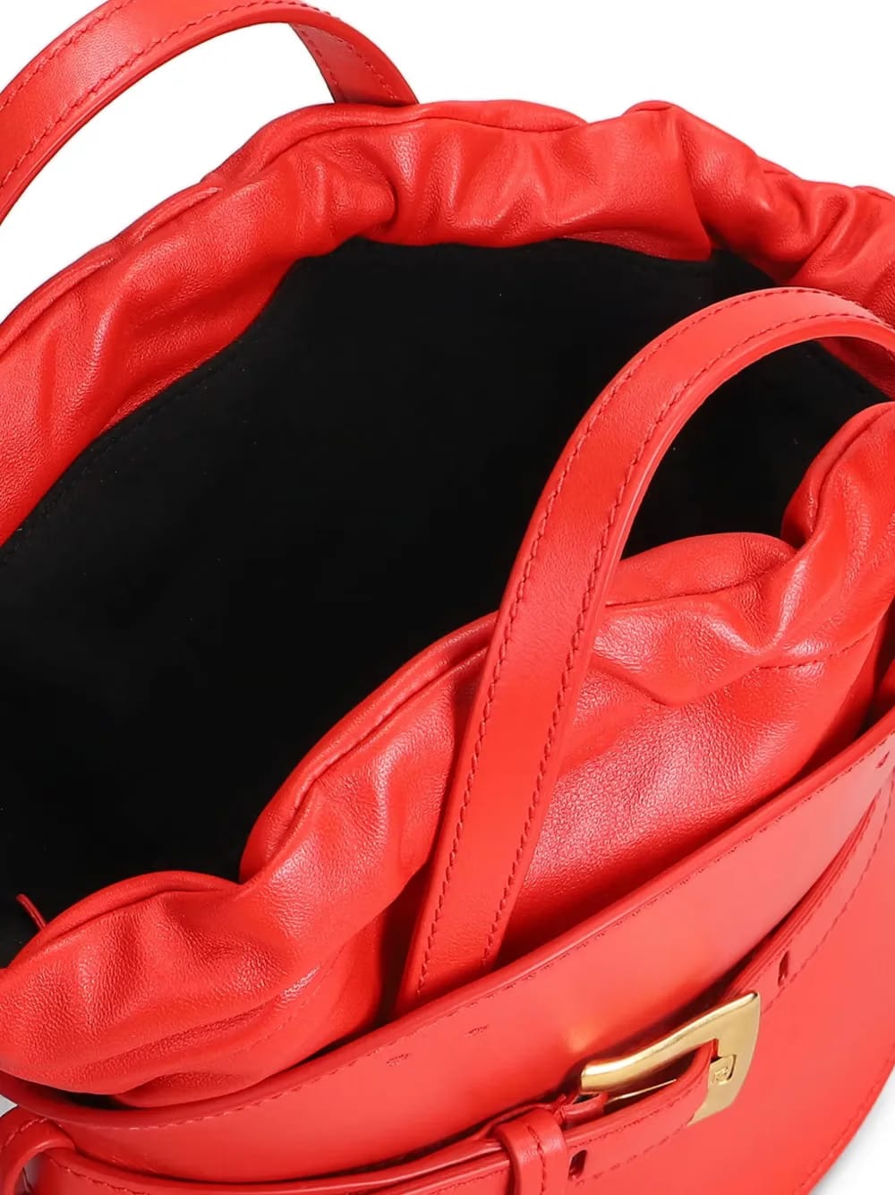 buckled drawstring tote bag