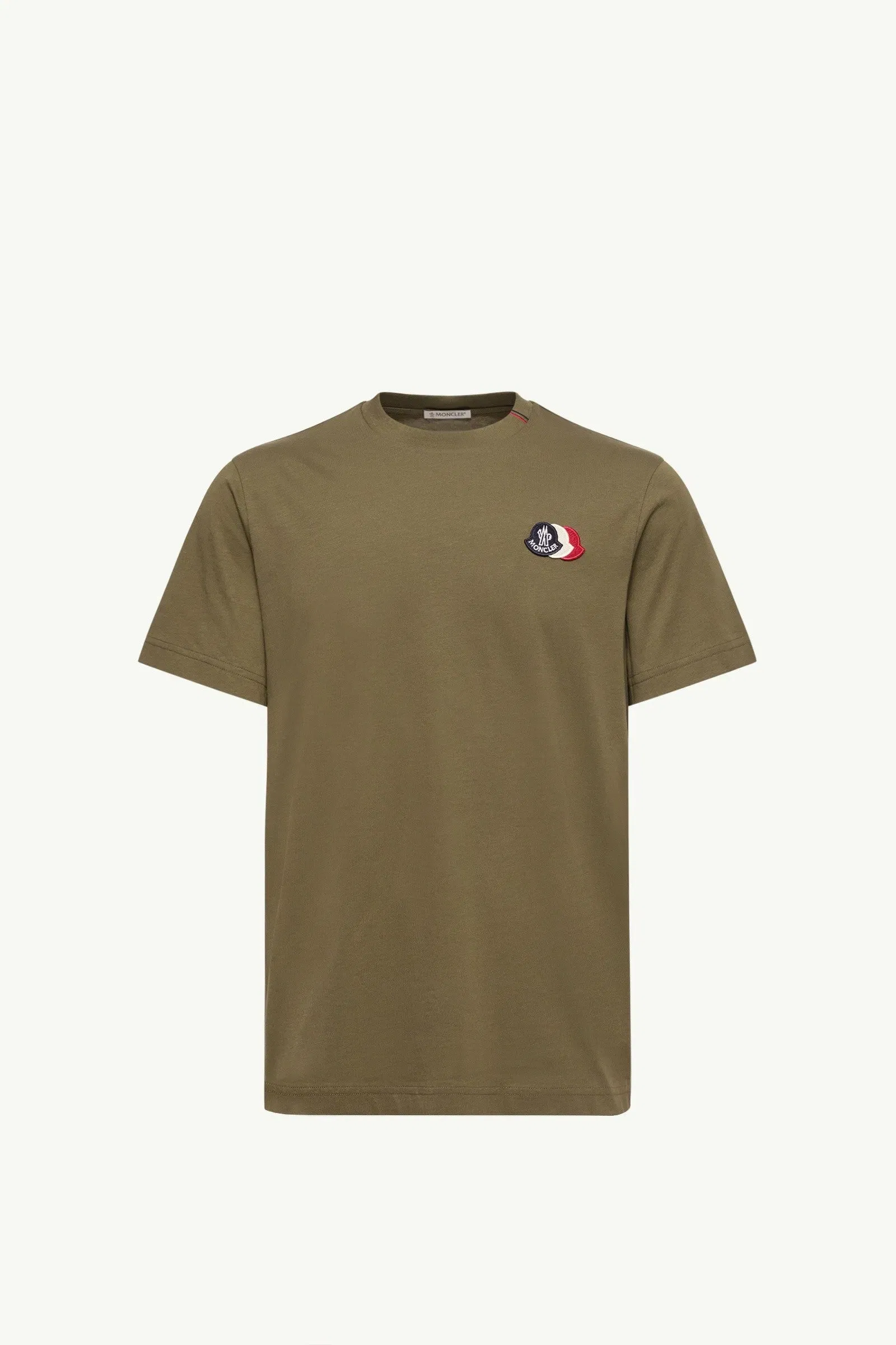 Moncler Logo Cotton T-Shirt Olive Green Olive Green