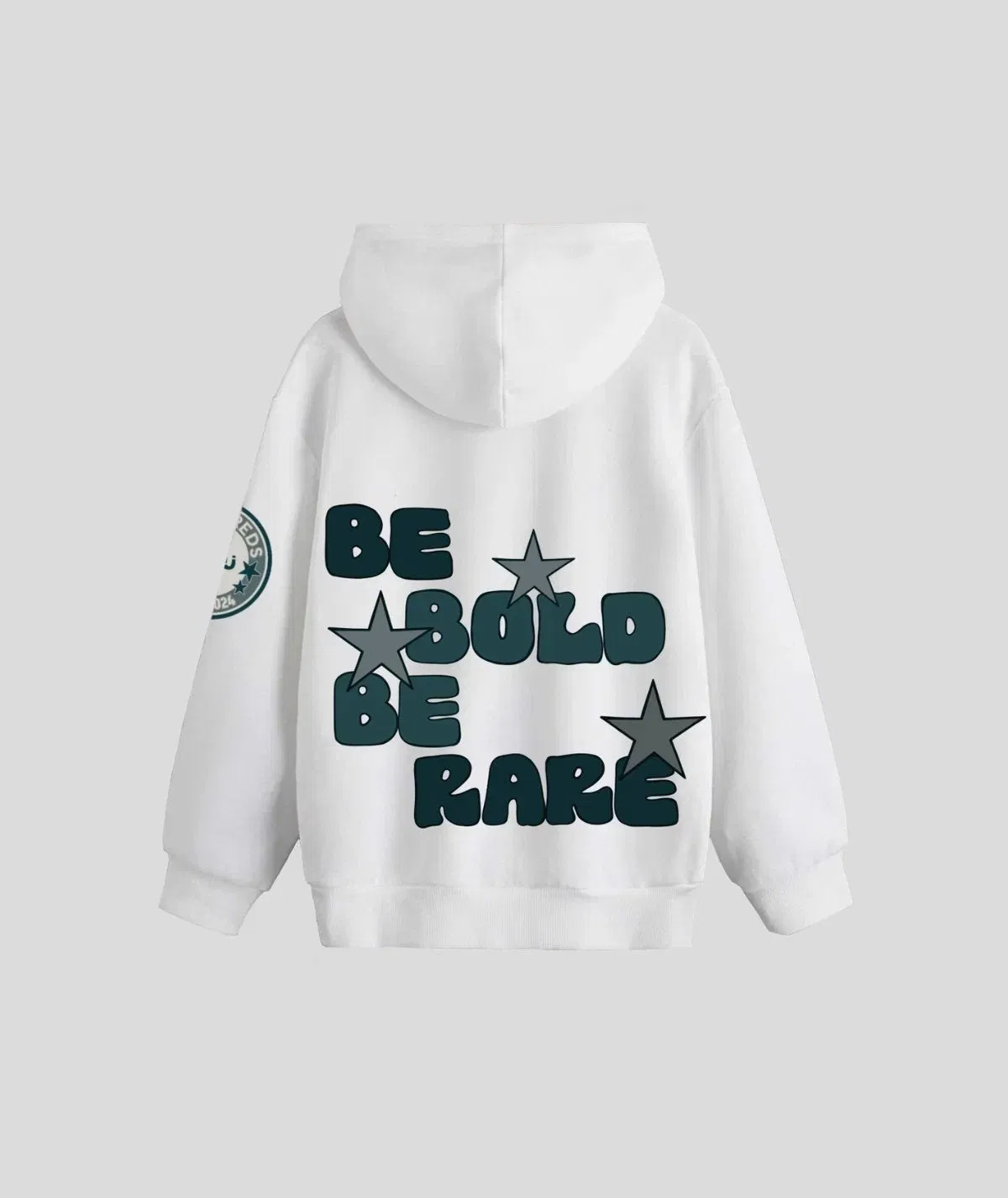 White Bold Hoodie