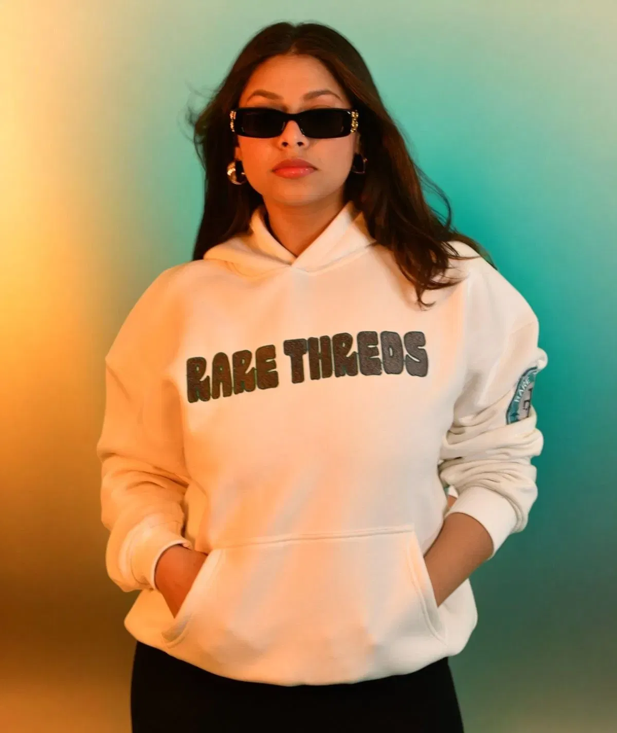 White Bold Hoodie