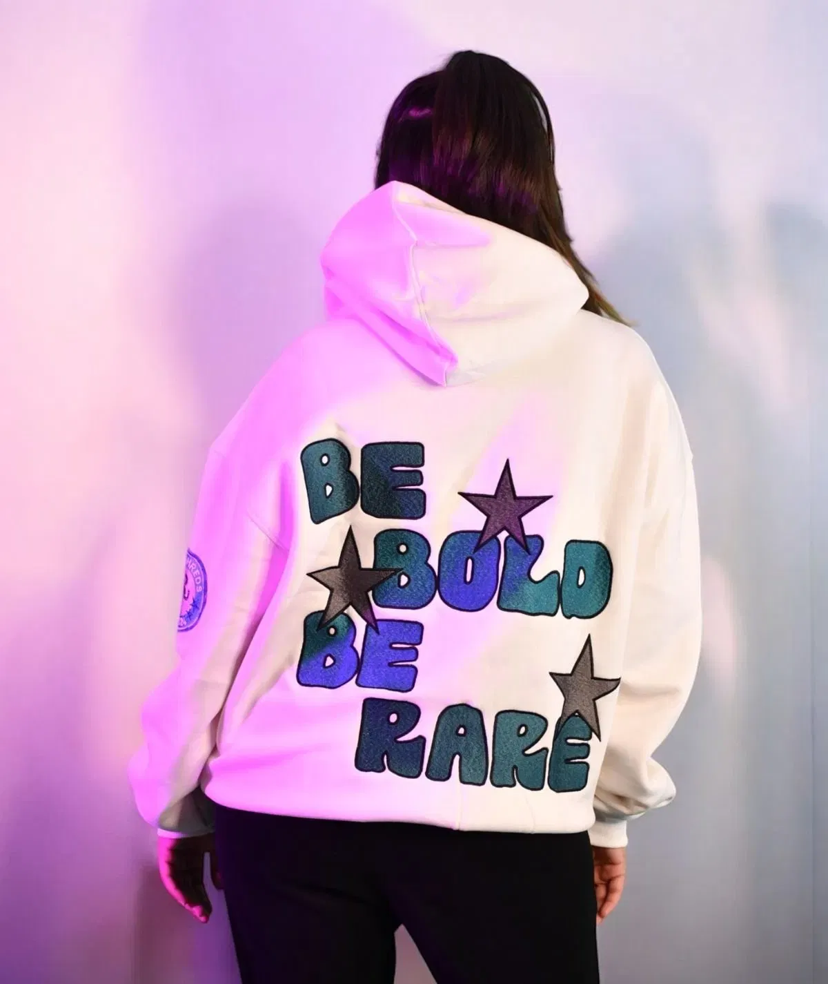 White Bold Hoodie