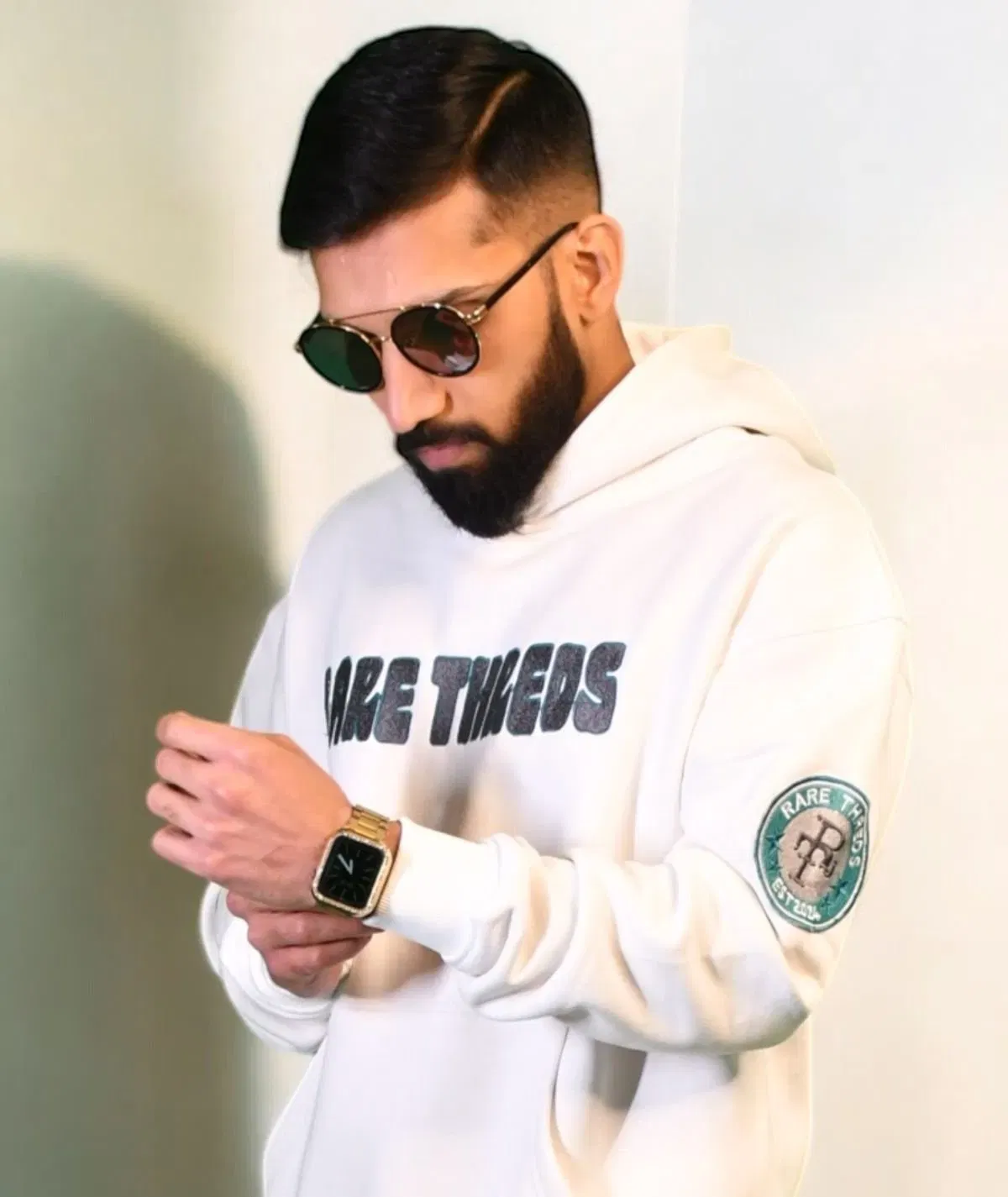 White Bold Hoodie