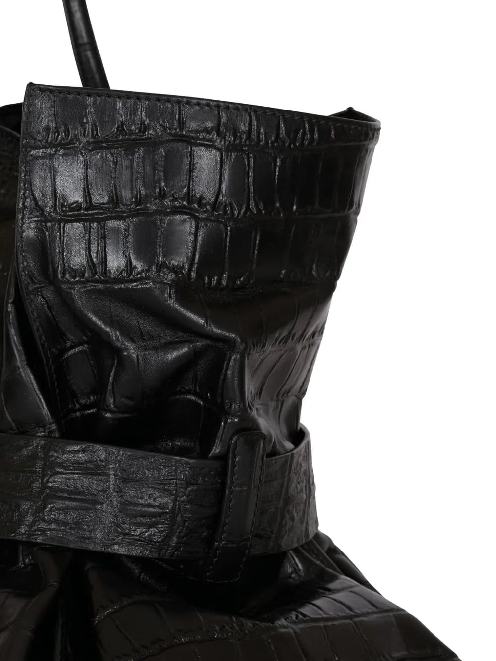 XL Anthem embossed-crocodile buckle tote bag