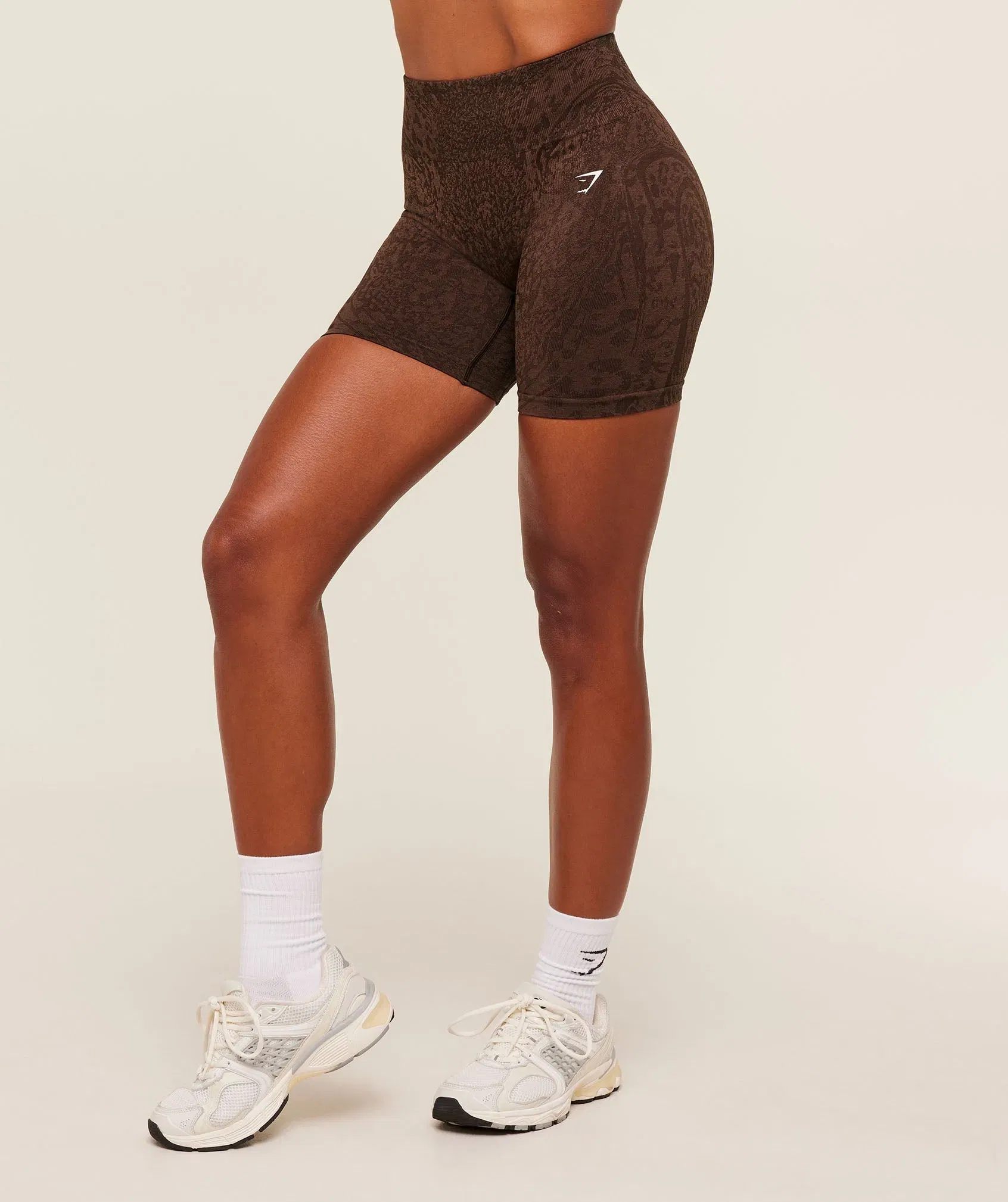 Gymshark Adapt Animal X Whitney Shorts - GS Archive Brown/GS Soft Brown