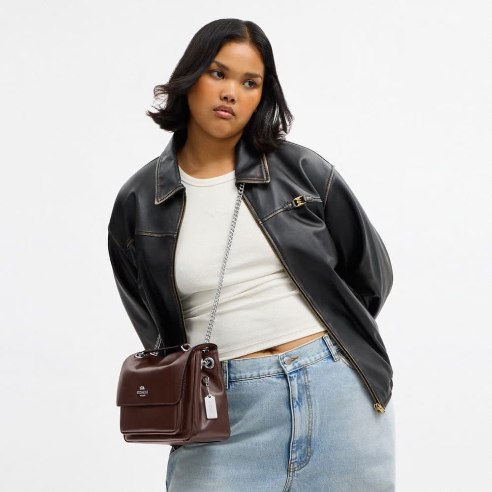 Coach Elodie Crossbody Bag Silver Maple