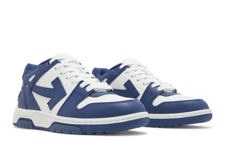 OFF-WHITE Out Of Office OOO Low Tops Blue White