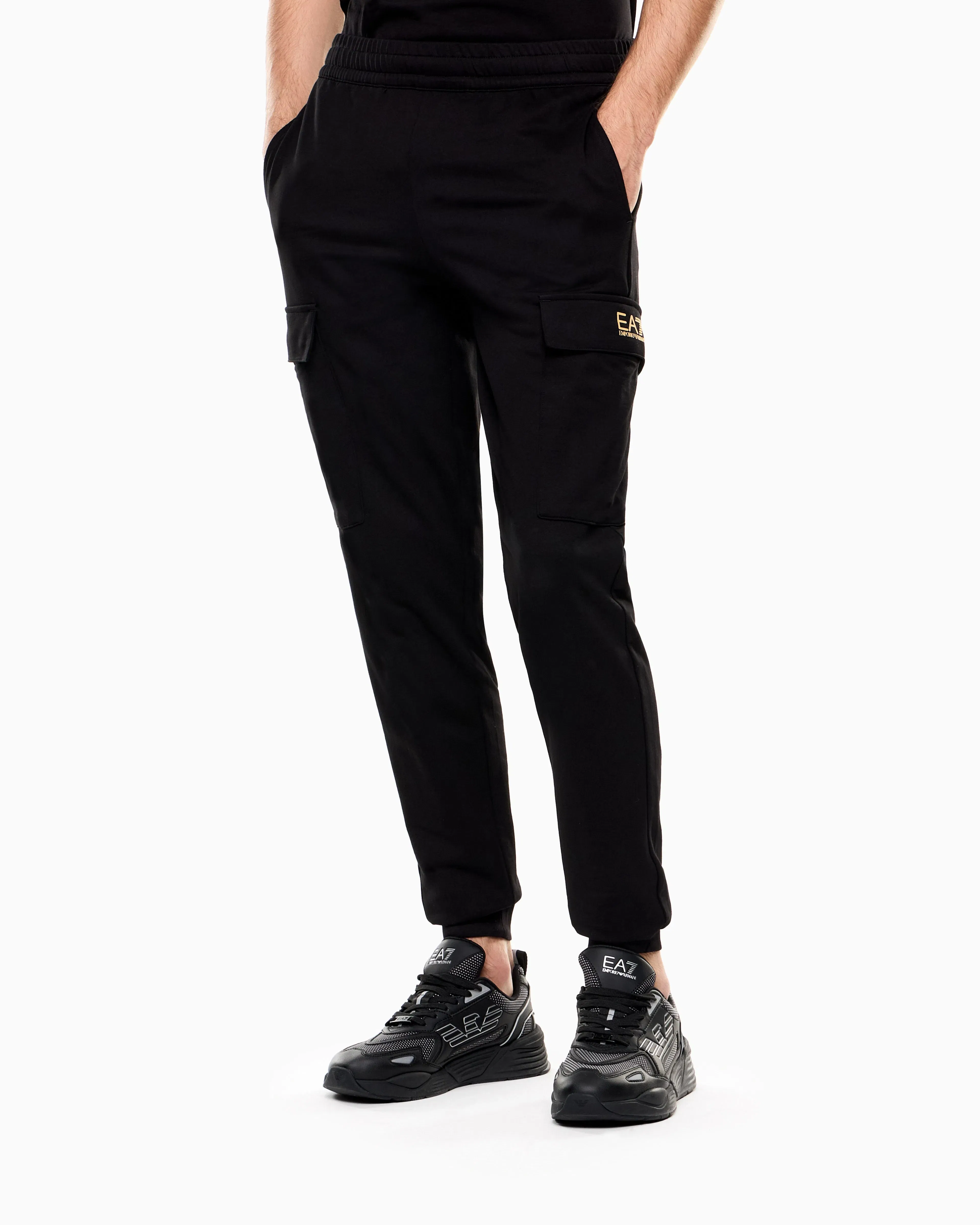 EA7 Utility trousers Core Identity in cotton with cargo pockets