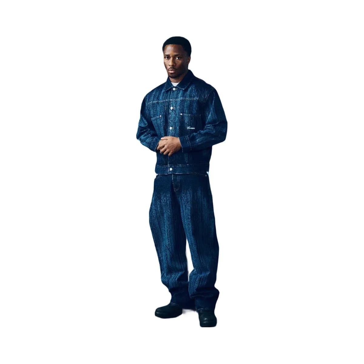 Corteiz Strike Baggy Jeans Dark Wash