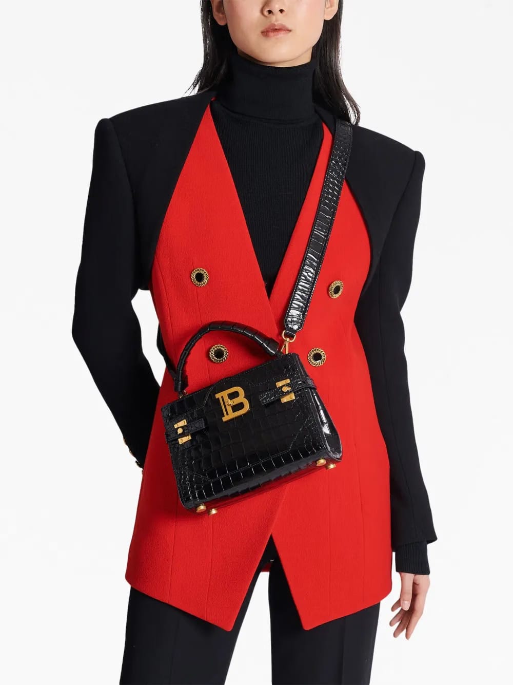 B-Buzz 22 crocodile-embossed tote bag