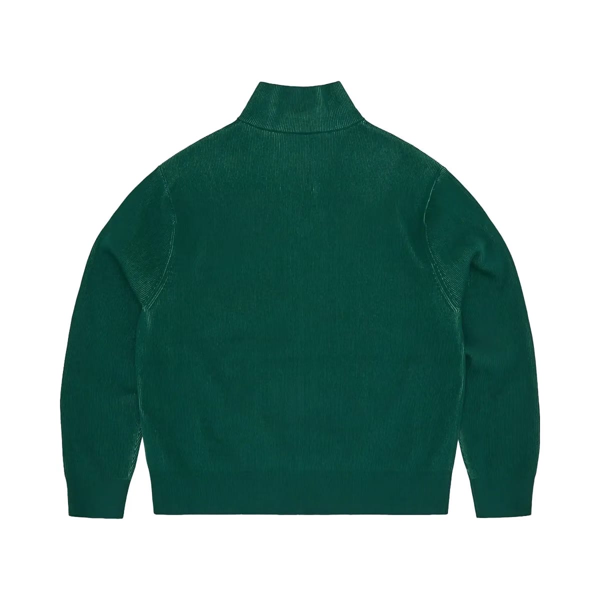 Corteiz 2 Tone Ribbed Knit Zip Up Green