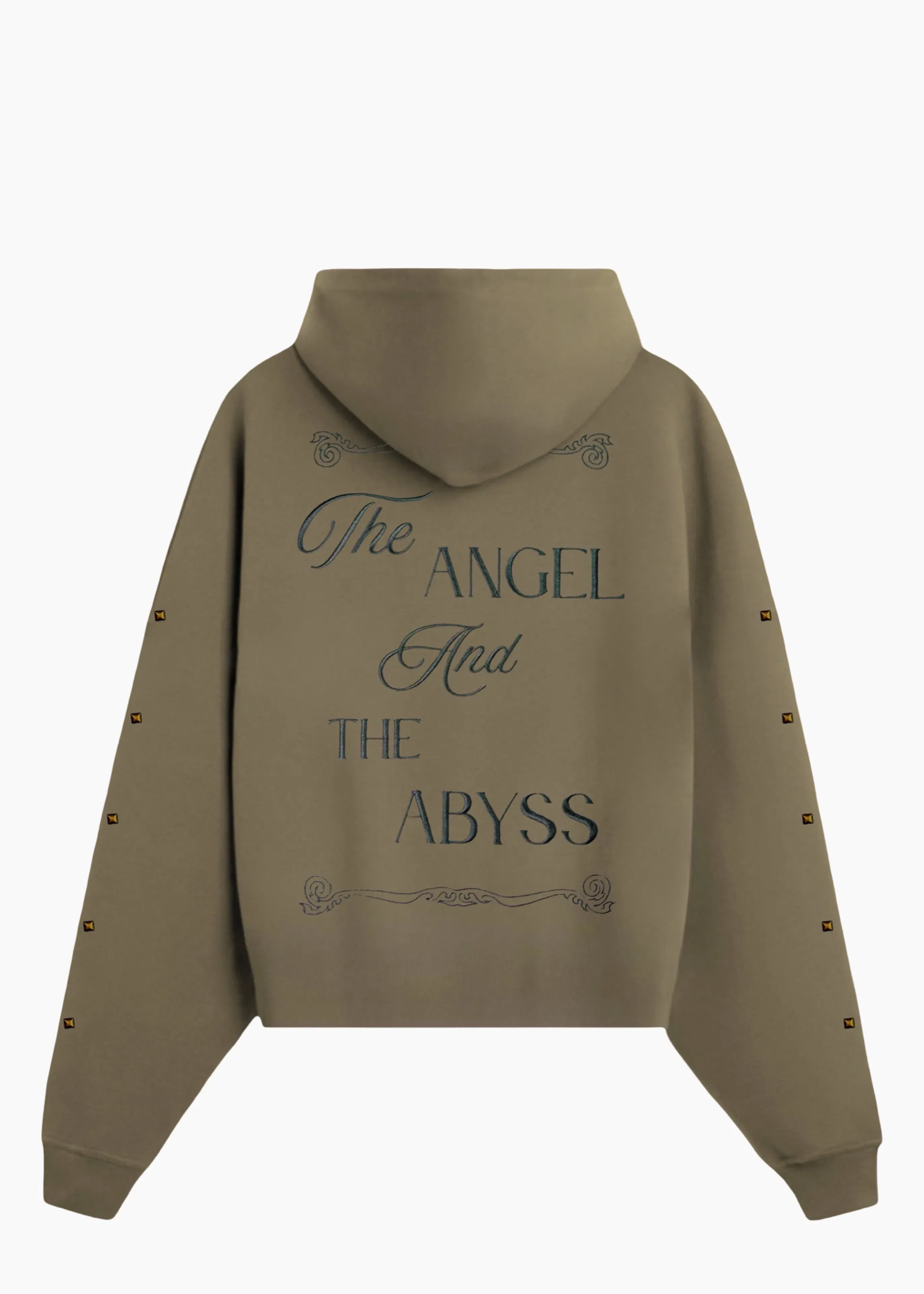 ‘FALLEN GRACE’ CROPPED HOODIE | SAGE GREEN