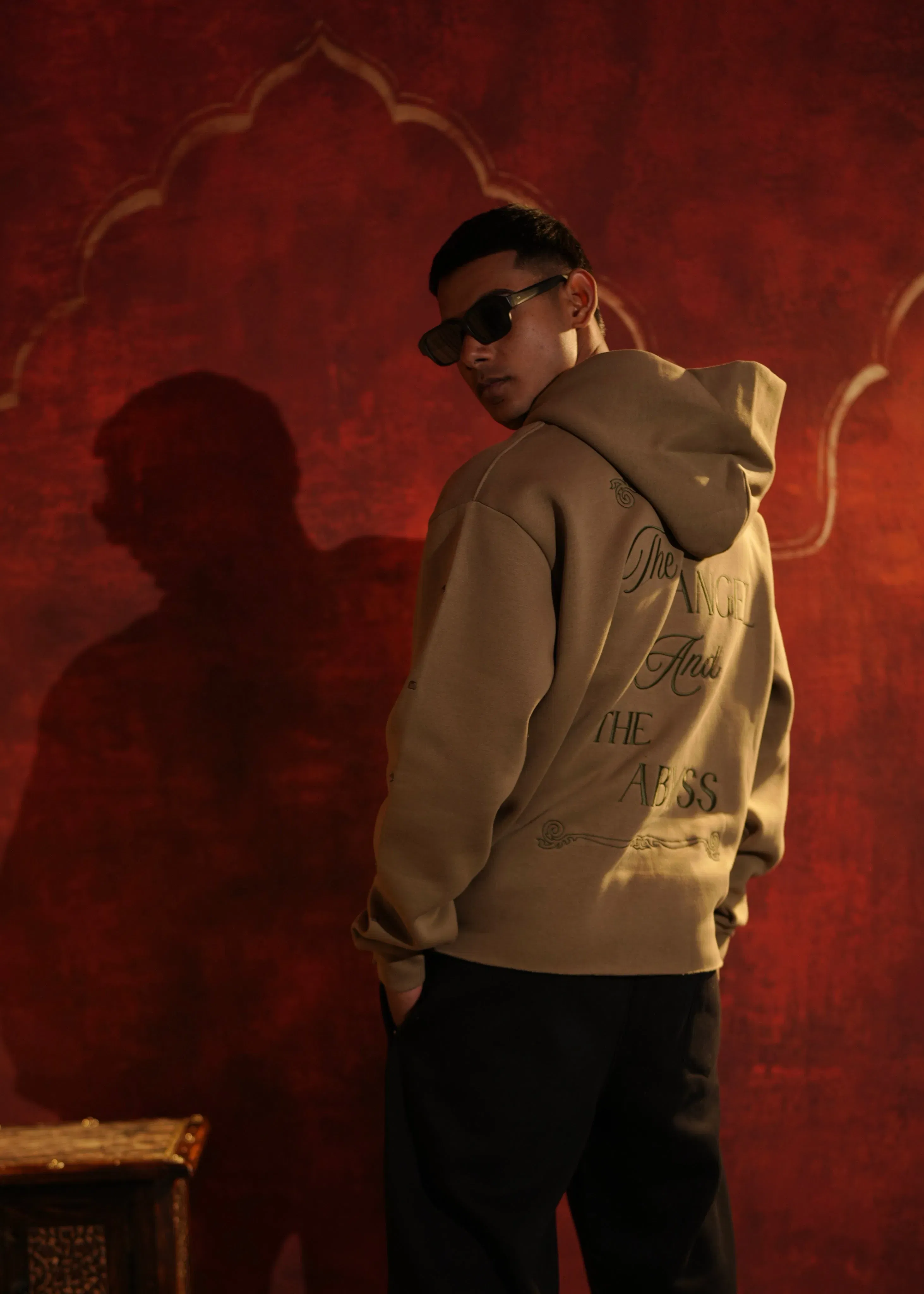 ‘FALLEN GRACE’ CROPPED HOODIE | SAGE GREEN