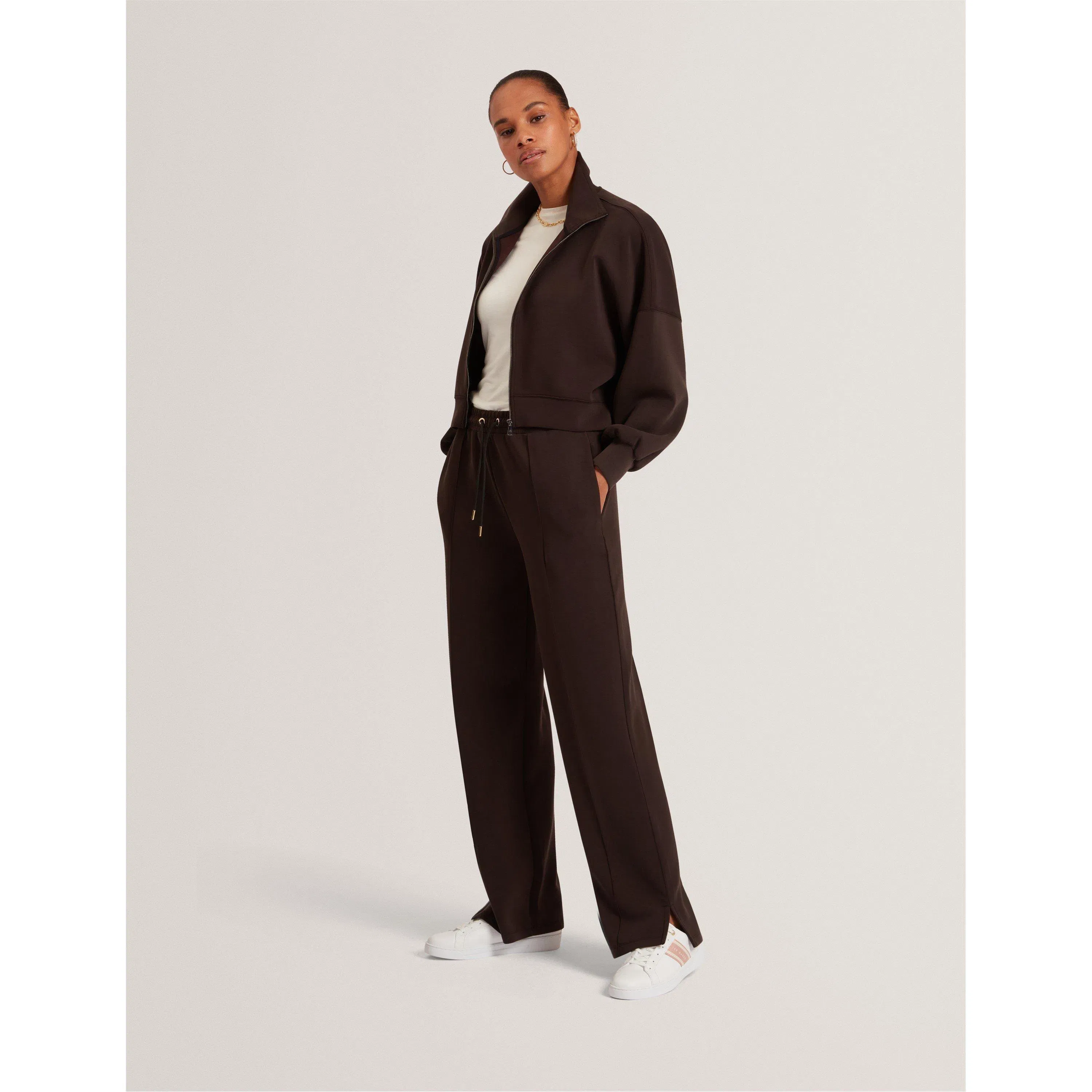 Split Open Hem Jersey Joggers