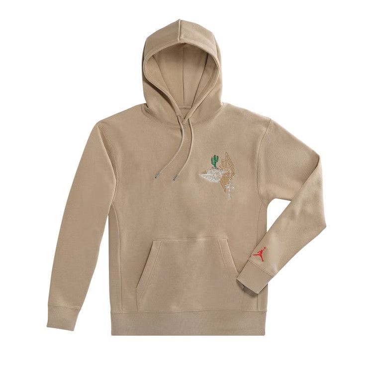 Cactus Jack by Travis Scott x Jordan Pullover Hoodie Khaki/University Red