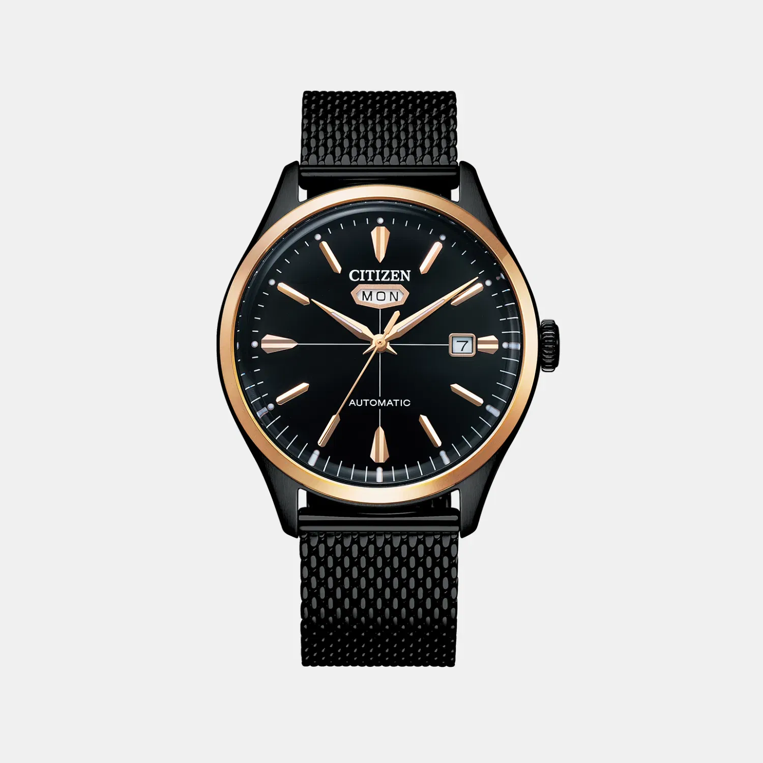 Citizen Men Automatic Black Dial Analog Stainless Steel Watch Nh8396-82E