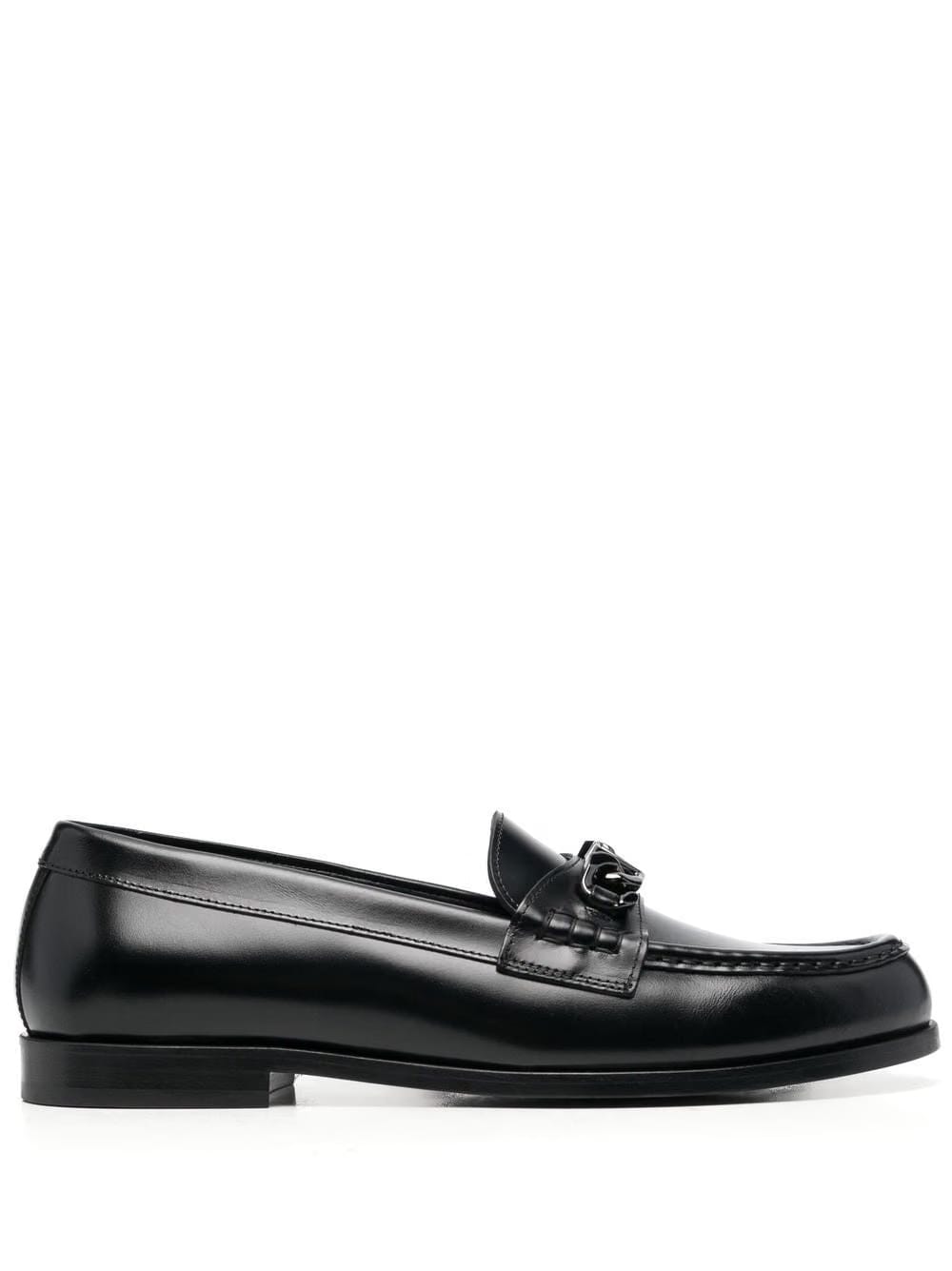 VLogo Chain leather loafers