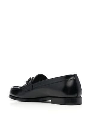 VLogo Chain leather loafers