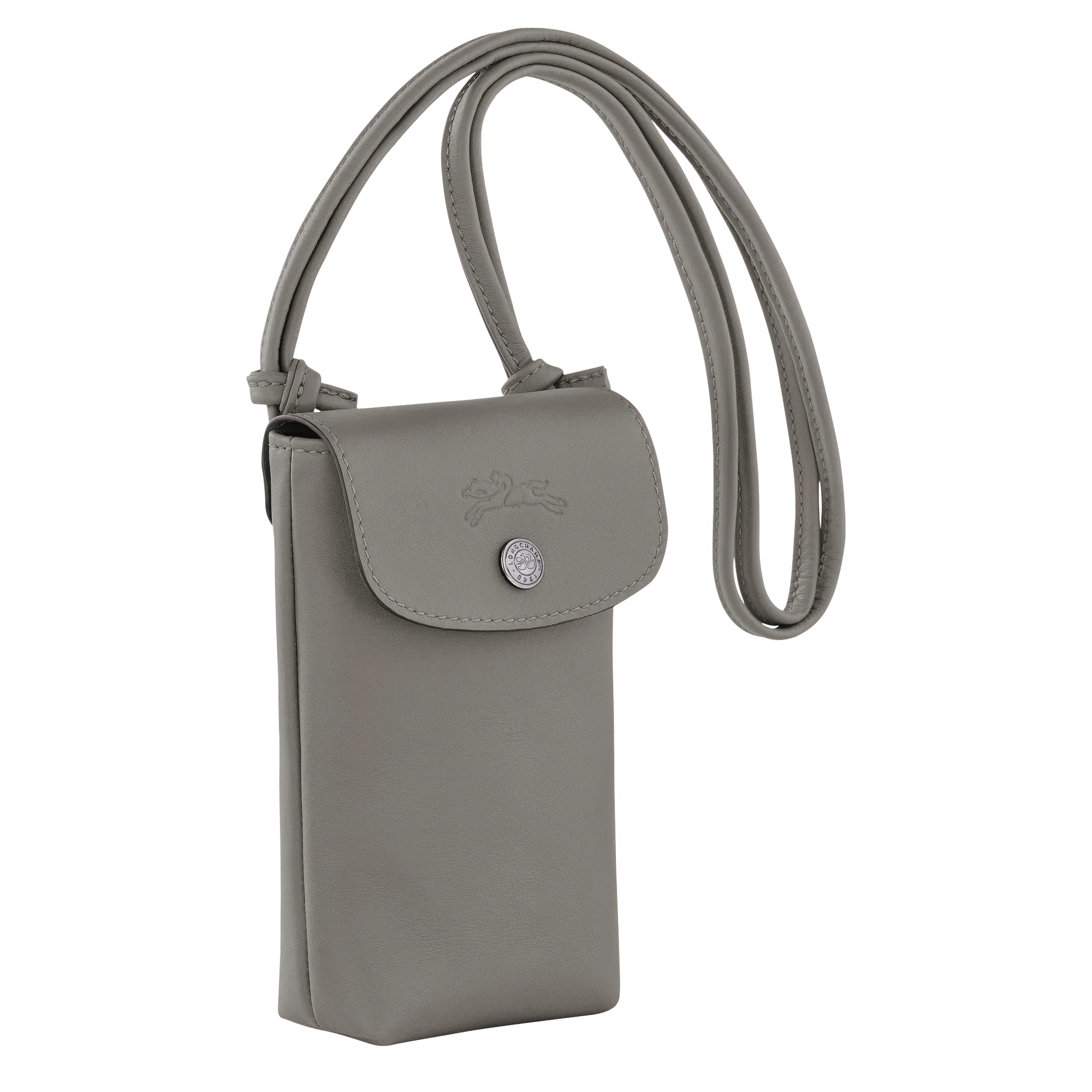 Longchamp Le Pliage Xtra Phone case with leather lace Turtledove