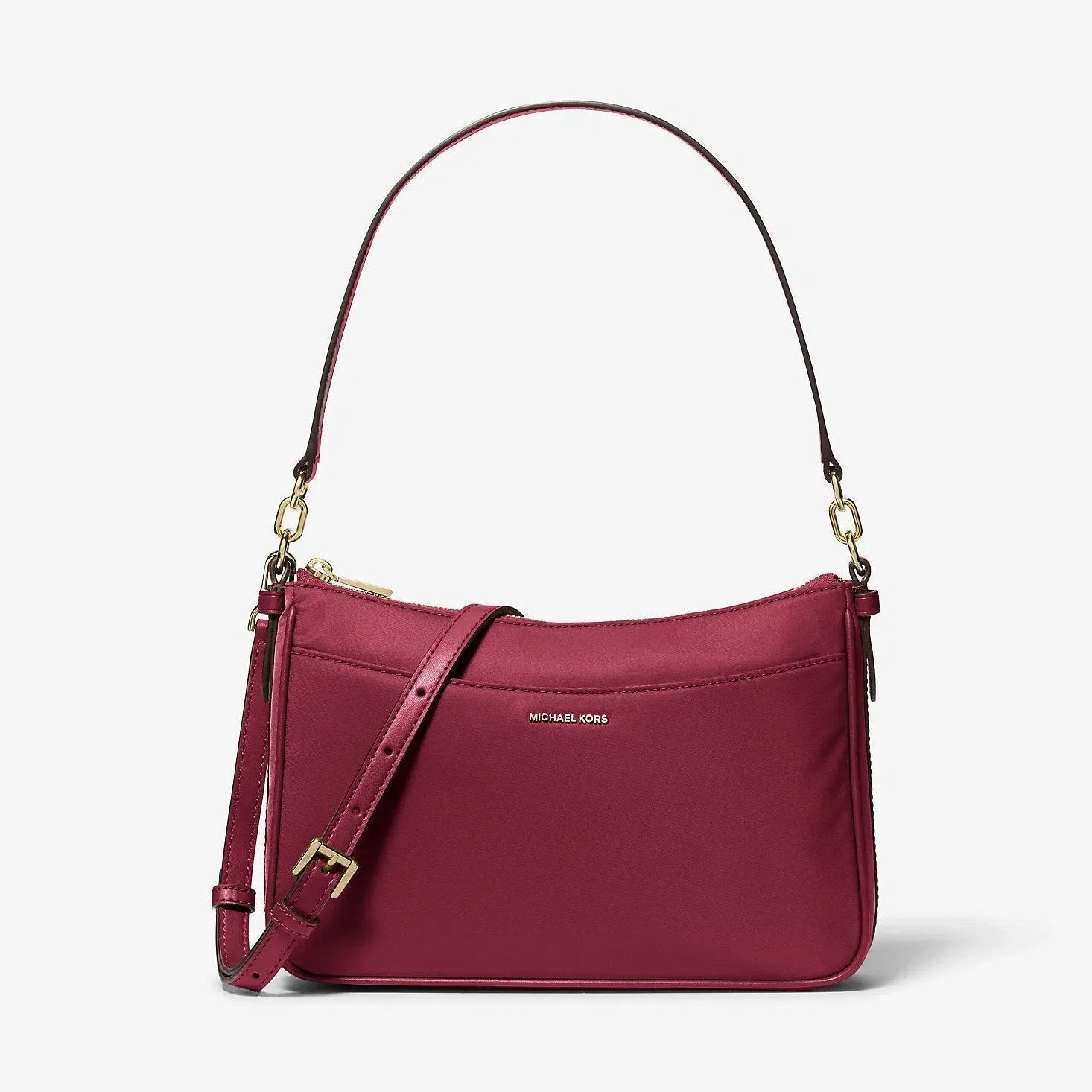 Michael Kors Jet Set Medium Nylon Convertible Pochette Mulberry