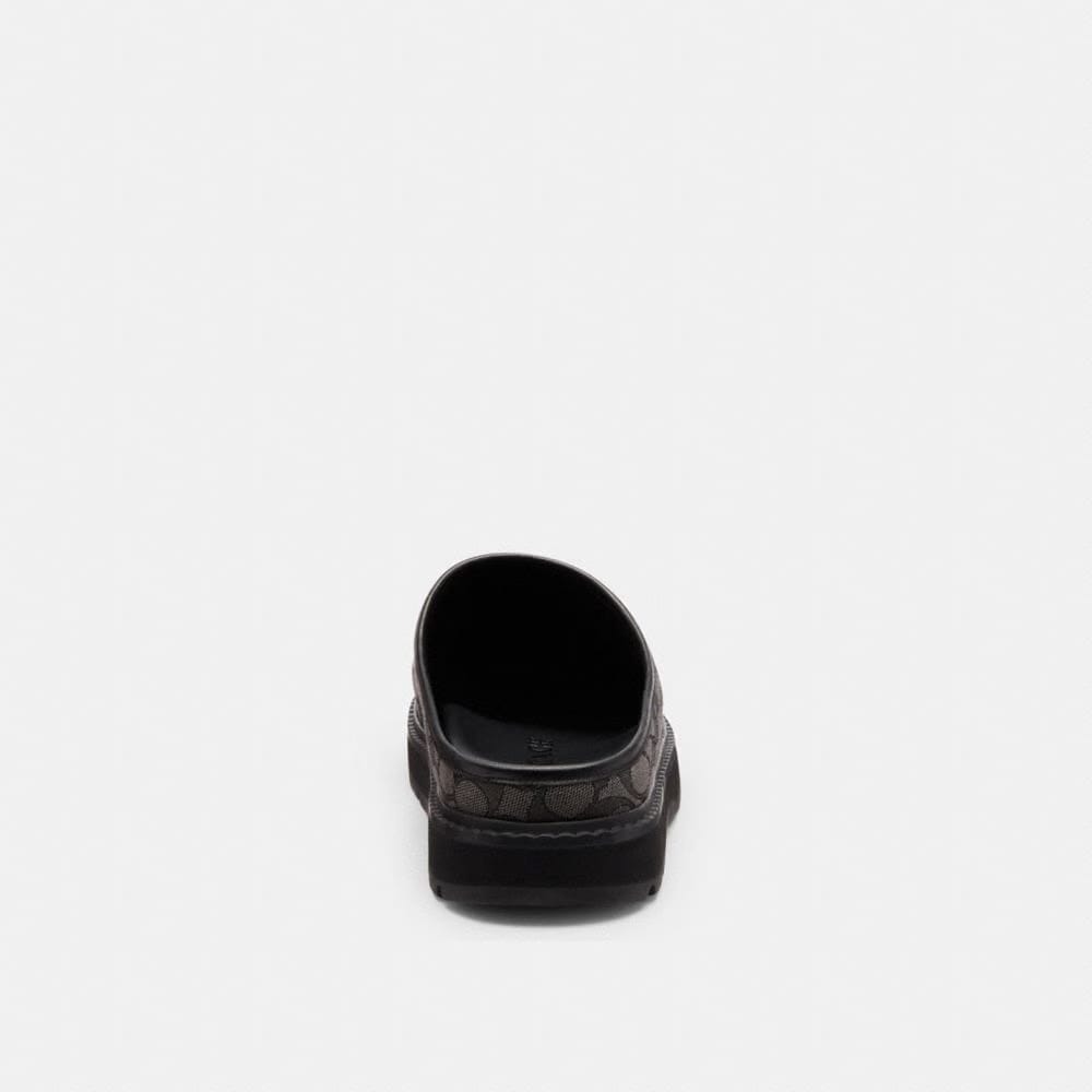 Men's Coach Sport Clog In Signature Jacquard Graphite Black