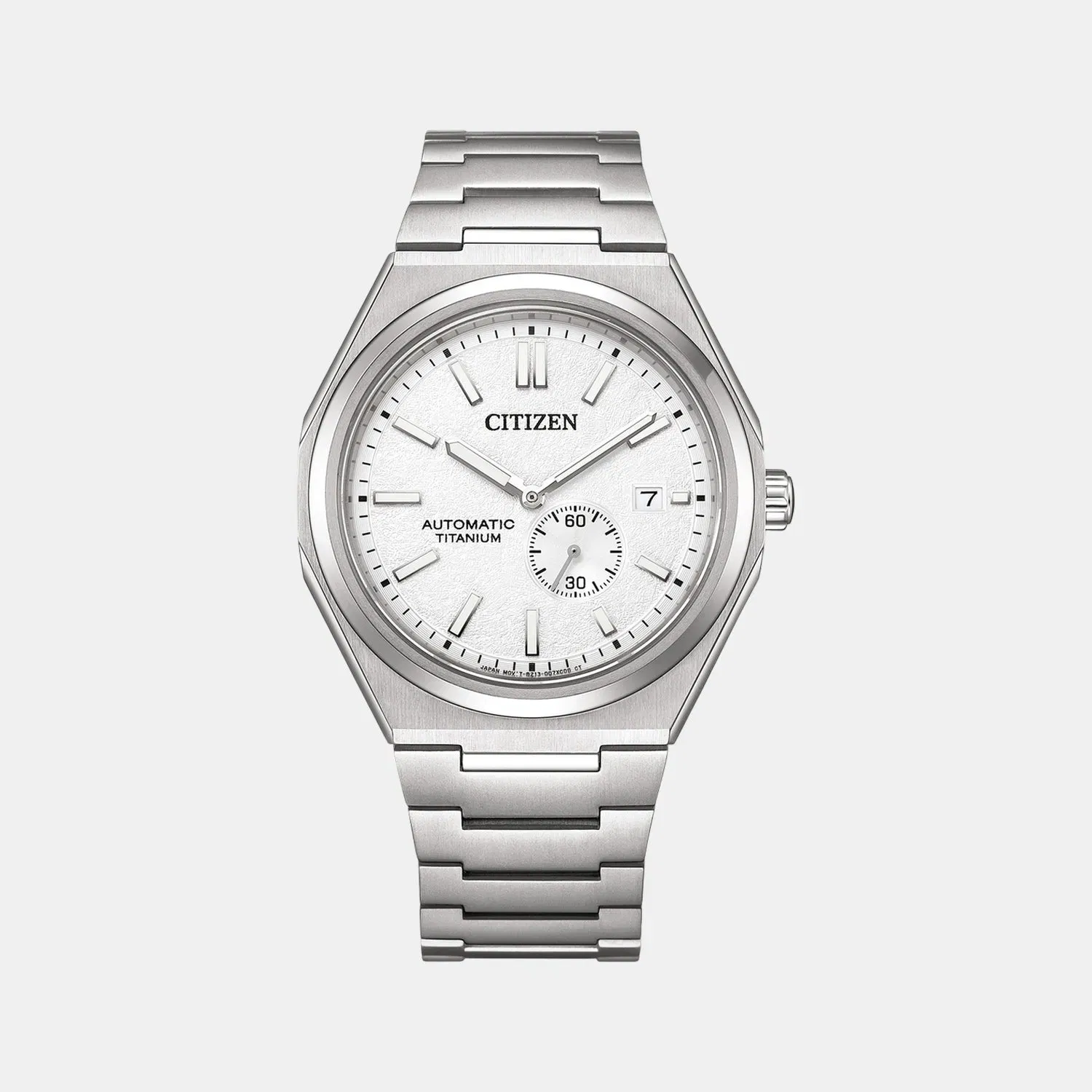 Citizen Zenshin Men Automatic White Dial Analog Titanium Watch Nj0180-80A