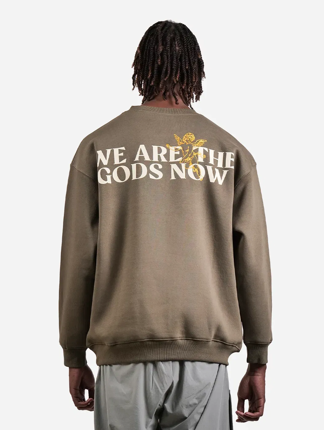 Supreme - Olive Embroidered Oversized Sweatshirt
