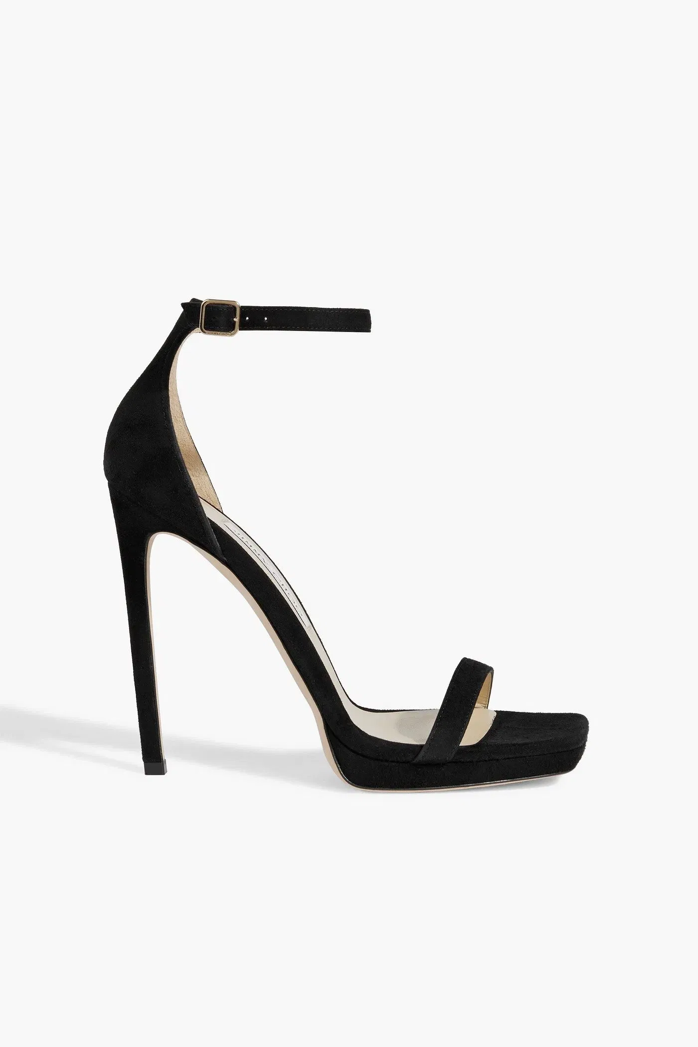 Jimmy Choo Alva 120 Suede Sandals Black Women's