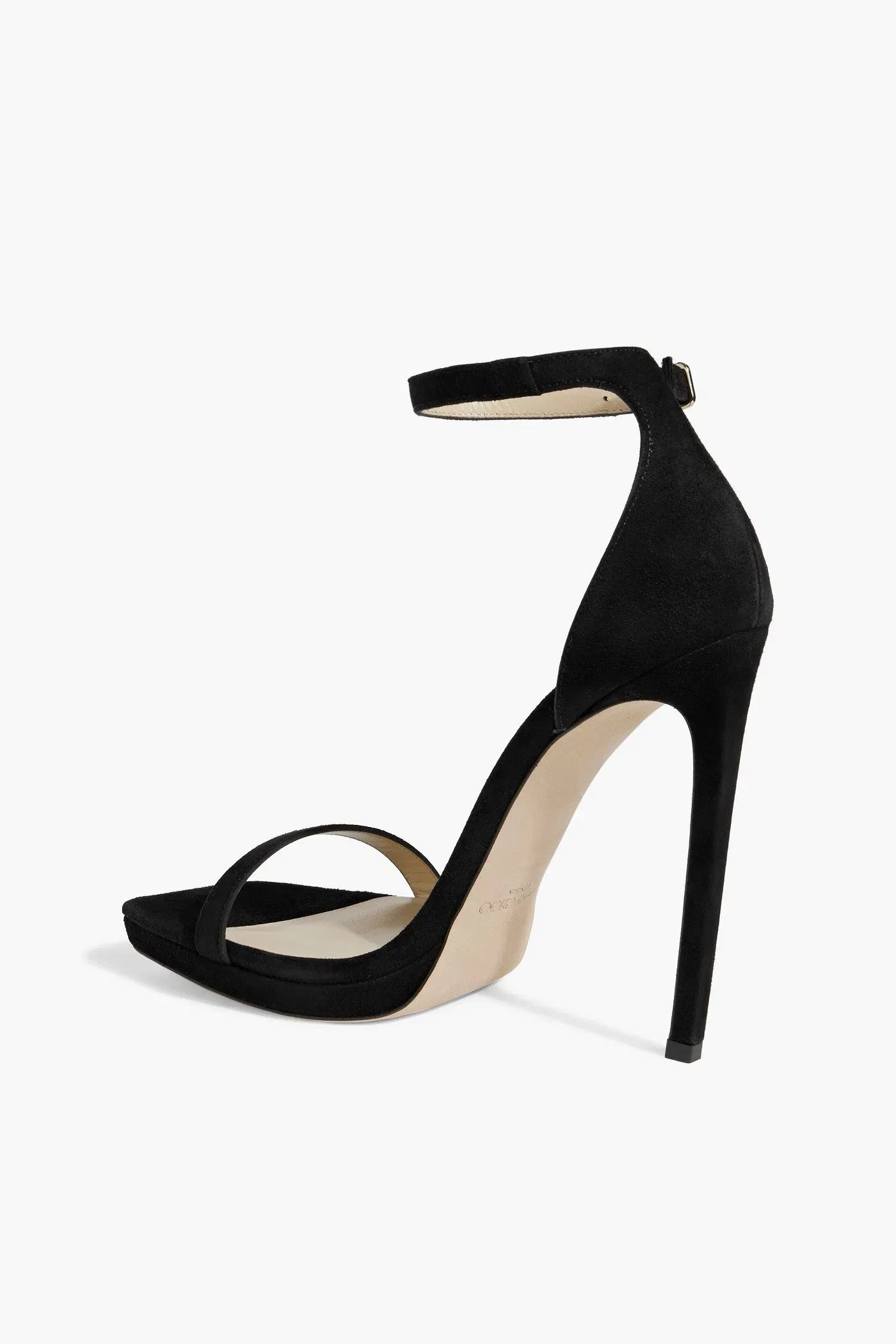Jimmy Choo Alva 120 Suede Sandals Black Women's
