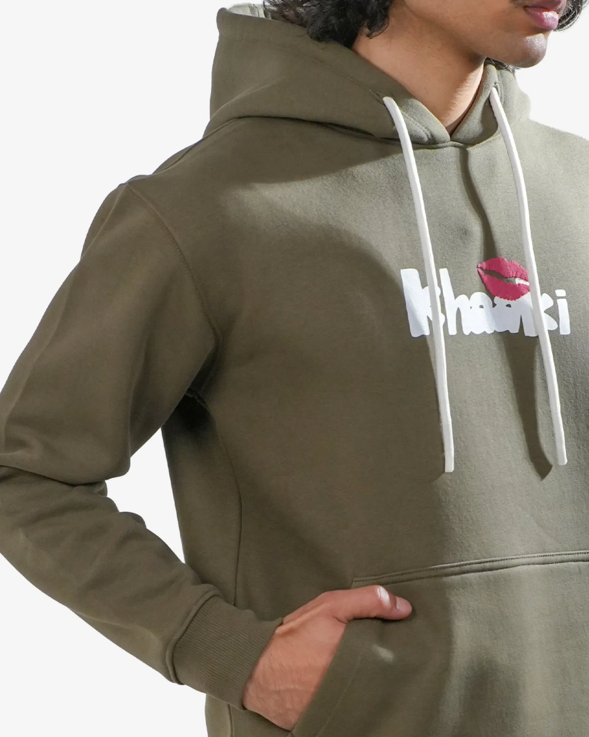 Chico' - Dark Olive Printed Regular Fit Hoodie