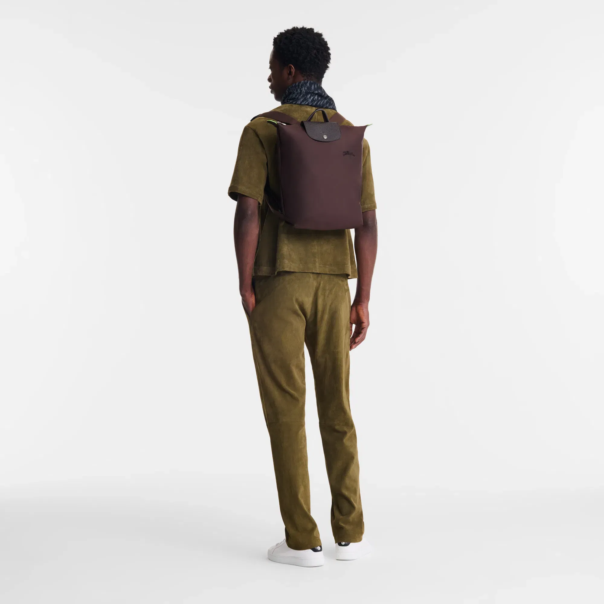 Longchamp Le Pliage Green M Backpack Mocha