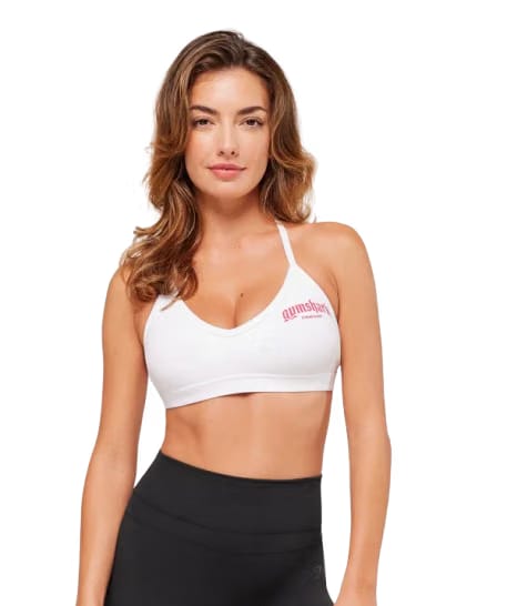 Women's Gymshark Graphic Sports Bra White