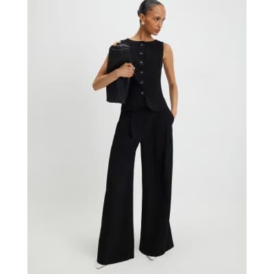 Black Tailored Waistcoat
