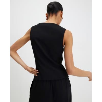 Black Tailored Waistcoat