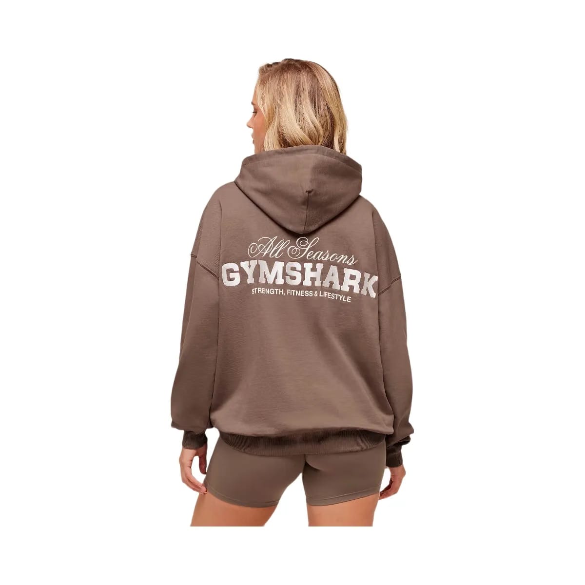 Gymshark All Seasons Graphic Hoodie - Soft Brown